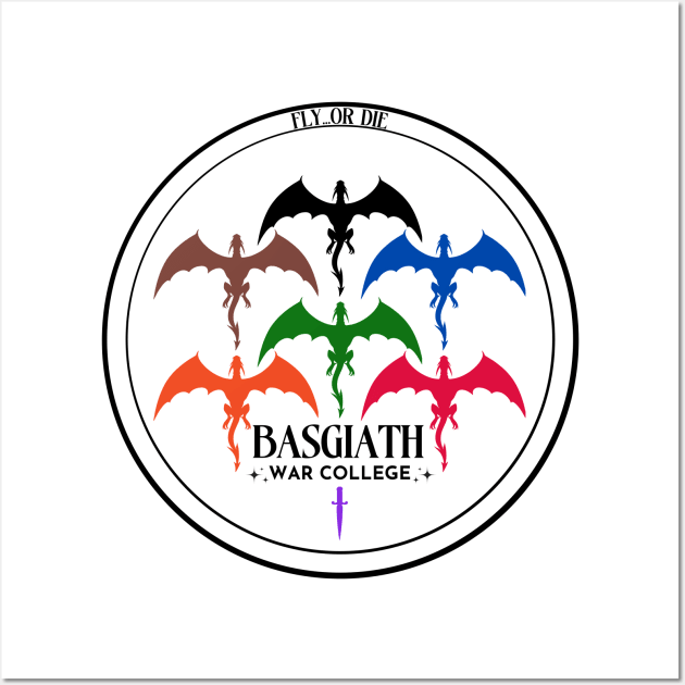 Fourth Wing Sweatshirt, Basgiath War College, Dragon Rider Wall Art by Cottonopolis Creations